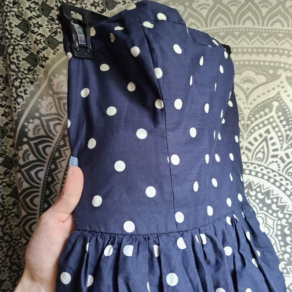 BONED CORSET Sweetheart Retro Cocktail Polka Dots - Picture 11 of 15